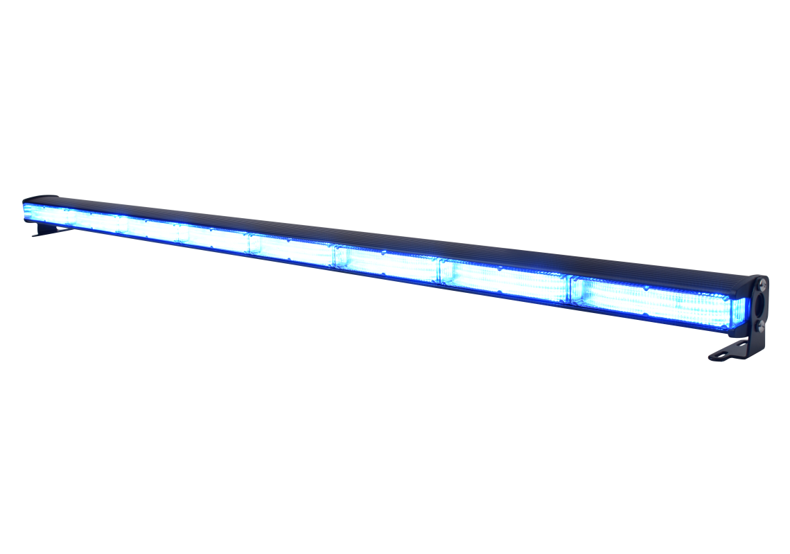 Warnleuchtenleiste „Warning“ mit 8 Leuchten à 9 zweifarbigen LEDs (orange/blau), 1070 mm, 12/24 V
